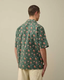 C.P. Company Popeline Sponged Print Shirt Duck Green Hot