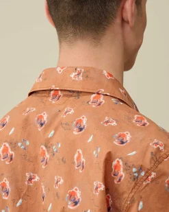 C.P. Company Popeline Sponged Print Shirt Pastry Shell-Orange Shop