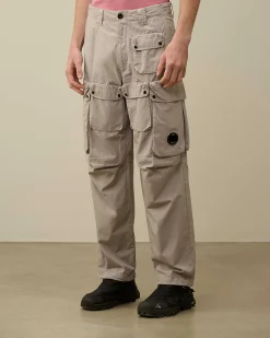 C.P. Company Rip-Stop Loose Utility Cargo Pants Drizzle Grey Cheap