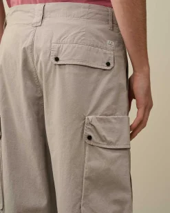 C.P. Company Rip-Stop Loose Utility Cargo Pants Drizzle Grey Cheap