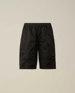 C.P. Company Rip-Stop Shorts Black Hot
