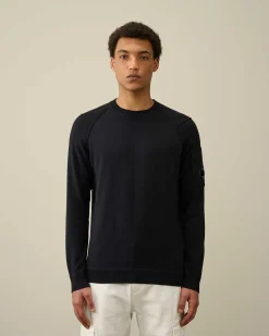 C.P. Company Sea Island Lens Knit Total Eclipse-Blue Store