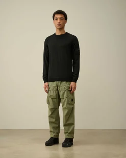 C.P. Company Sea Island Lens Knit Black Clearance