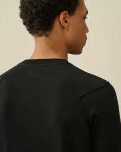 C.P. Company Sea Island Lens Knit Black Clearance
