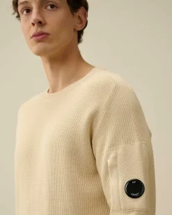 C.P. Company Sea Island Lens Ribbed Knit Pistachio Shell-Beige Store