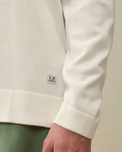 C.P. Company Sea Island Logo Knit Gauze White Shop