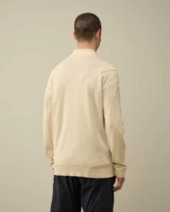 C.P. Company Sea Island Zipped Knit Pistachio Shell-Beige Cheap