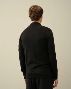 C.P. Company Sea Island Zipped Knit Black Fashion