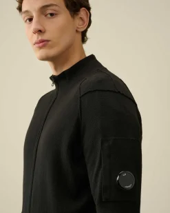 C.P. Company Sea Island Zipped Knit Black Fashion