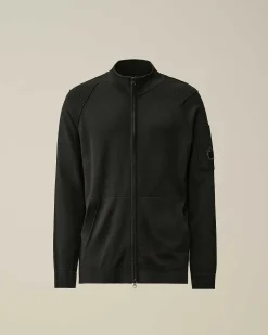 C.P. Company Sea Island Zipped Knit Black Fashion