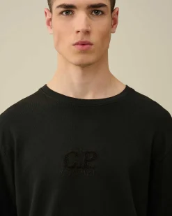 C.P. Company 30/1 Sponge Fleece Sweatshirt Black Store