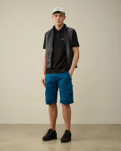 C.P. Company Stretch Piquet Regular Polo Shirt Black Fashion