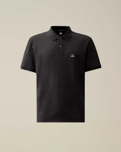 C.P. Company Stretch Piquet Regular Polo Shirt Black Fashion