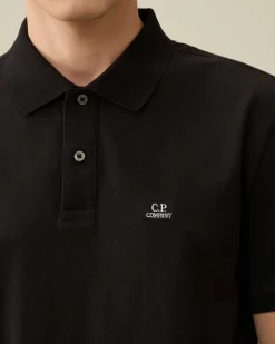 C.P. Company Stretch Piquet Regular Polo Shirt Black Fashion