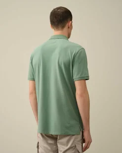 C.P. Company Stretch Piquet Regular Polo Shirt Green Bay Best Sale