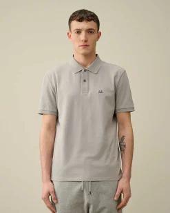 C.P. Company Stretch Piquet Regular Polo Shirt Drizzle Grey Online