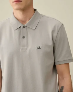 C.P. Company Stretch Piquet Regular Polo Shirt Drizzle Grey Online