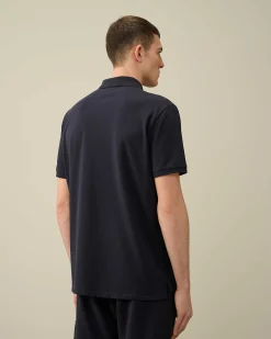 C.P. Company Stretch Piquet Regular Polo Shirt Total Eclipse-Blue Store