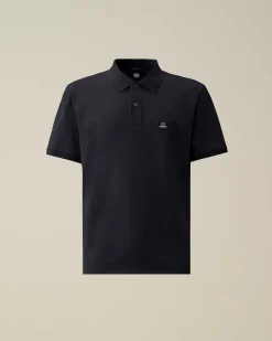 C.P. Company Stretch Piquet Regular Polo Shirt Total Eclipse-Blue Store