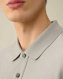 C.P. Company Stretch Piquet Slim Polo Shirt Drizzle Grey Sale