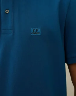 C.P. Company Stretch Piquet Slim Polo Shirt Ink Blue Fashion