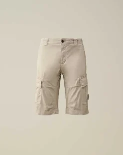C.P. Company Stretch Sateen Cargo Shorts Drizzle Grey Best
