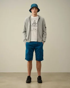 C.P. Company Stretch Sateen Cargo Shorts Ink Blue Sale