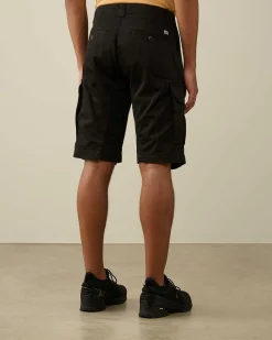 C.P. Company Stretch Sateen Cargo Shorts Black Best