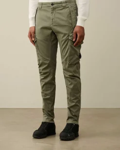 C.P. Company Stretch Sateen Ergonomic Lens Utility Pants Agave Green Online