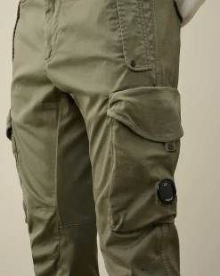 C.P. Company Stretch Sateen Ergonomic Lens Utility Pants Agave Green Online