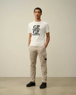 C.P. Company Stretch Sateen Ergonomic Lens Cargo Pants Goat-Grey Store