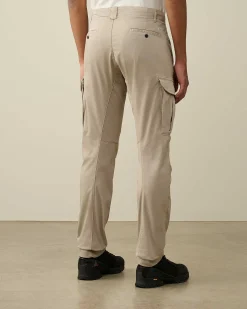 C.P. Company Stretch Sateen Ergonomic Lens Cargo Pants Goat-Grey Store