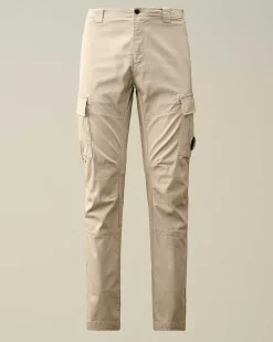 C.P. Company Stretch Sateen Ergonomic Lens Cargo Pants Goat-Grey Store