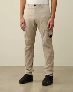C.P. Company Stretch Sateen Ergonomic Lens Cargo Pants Goat-Grey Store