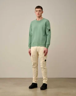 C.P. Company Stretch Sateen Ergonomic Lens Cargo Pants Pistachio Shell-Beige Online