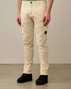 C.P. Company Stretch Sateen Ergonomic Lens Cargo Pants Pistachio Shell-Beige Online