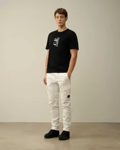 C.P. Company Stretch Sateen Ergonomic Lens Cargo Pants Gauze White Best Sale