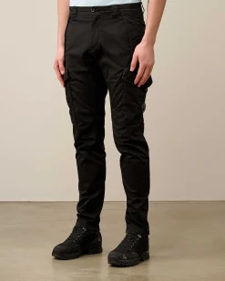 C.P. Company Stretch Sateen Ergonomic Lens Utility Pants Black Store