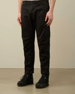 C.P. Company Stretch Sateen Ergonomic Pants Black Sale