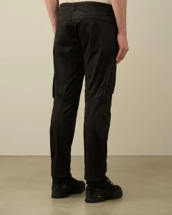 C.P. Company Stretch Sateen Ergonomic Pants Black Sale