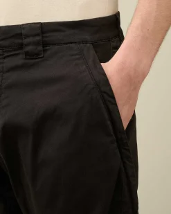 C.P. Company Stretch Sateen Ergonomic Pants Black Sale