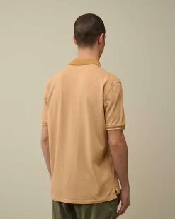 C.P. Company Tacting Piquet Polo Shirt Pastry Shell-Orange Clearance