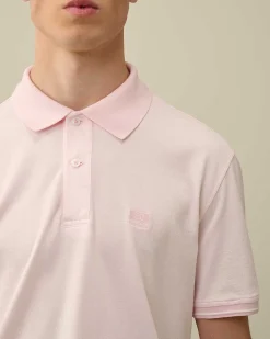 C.P. Company Tacting Piquet Polo Shirt Heavenly Pink Flash Sale