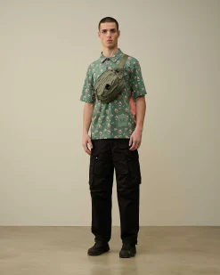 C.P. Company Tacting Piquet Sponged Polo Shirt Duck Green Shop