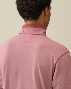 C.P. Company Tacting Piquet Zipped Polo Shirt Red Bud New