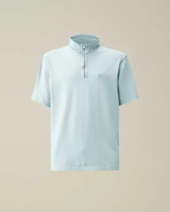 C.P. Company Tacting Piquet Zipped Polo Shirt Starlight Blue Sale