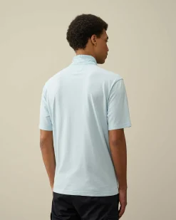 C.P. Company Tacting Piquet Zipped Polo Shirt Starlight Blue Sale