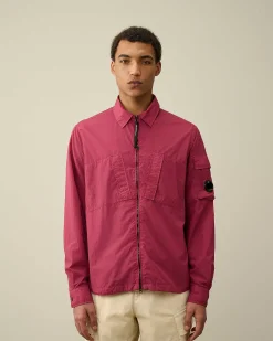 C.P. Company Taylon L Zipped Shirt Red Bud Online