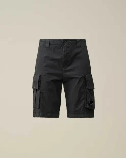 C.P. Company Twill Stretch Cargo Shorts Total Eclipse-Blue Best Sale