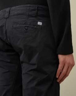 C.P. Company Twill Stretch Ergonomic Pants Total Eclipse-Blue Discount